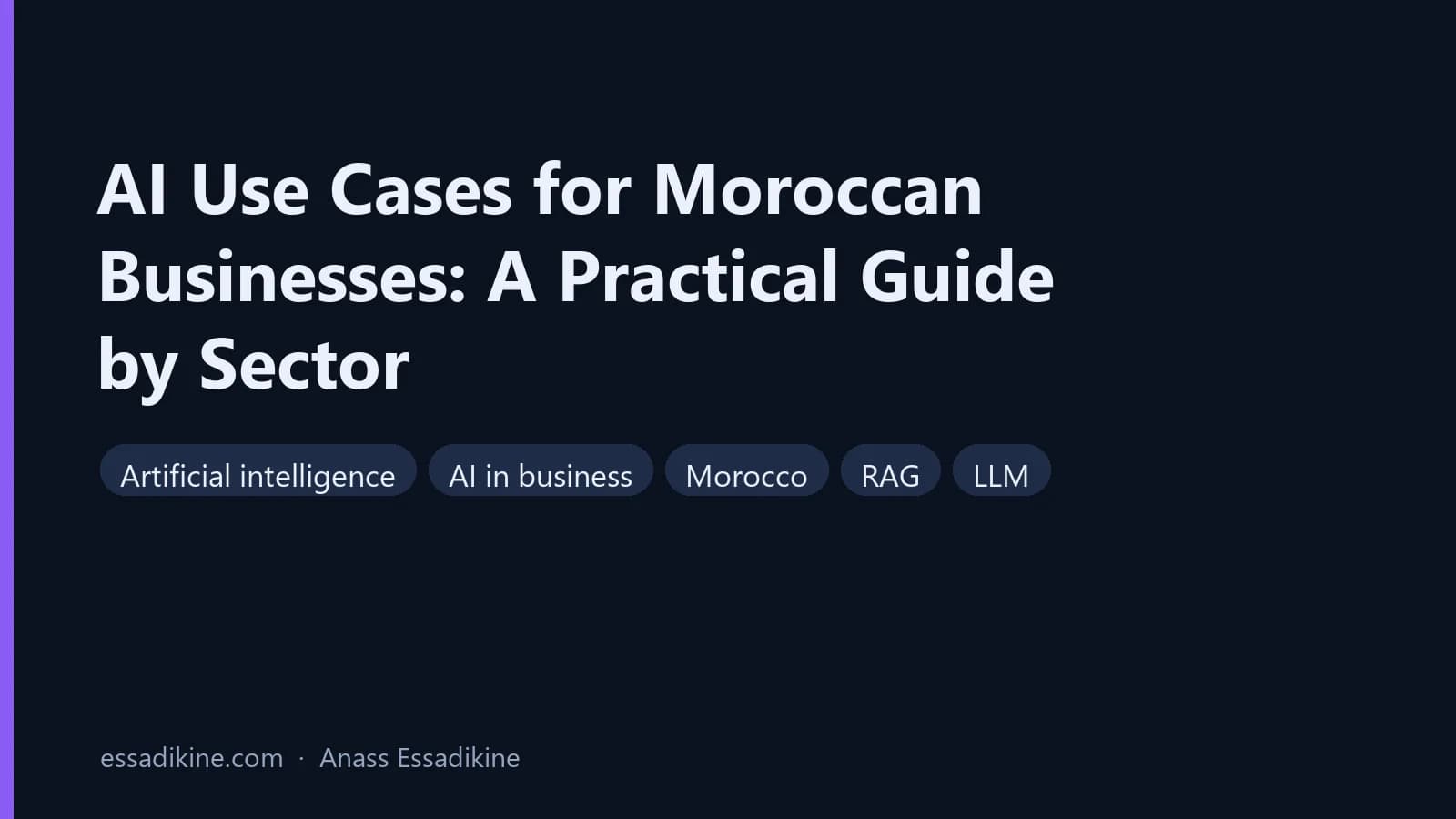 AI Use Cases for Moroccan Businesses: A Practical Guide by Sector