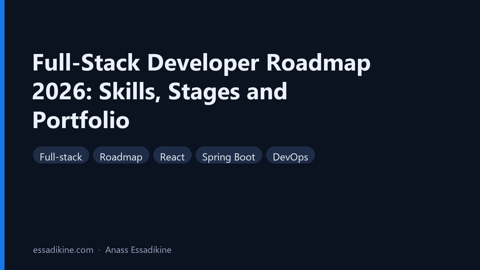 Devenir développeur full stack en 2026 : la roadmap complète
