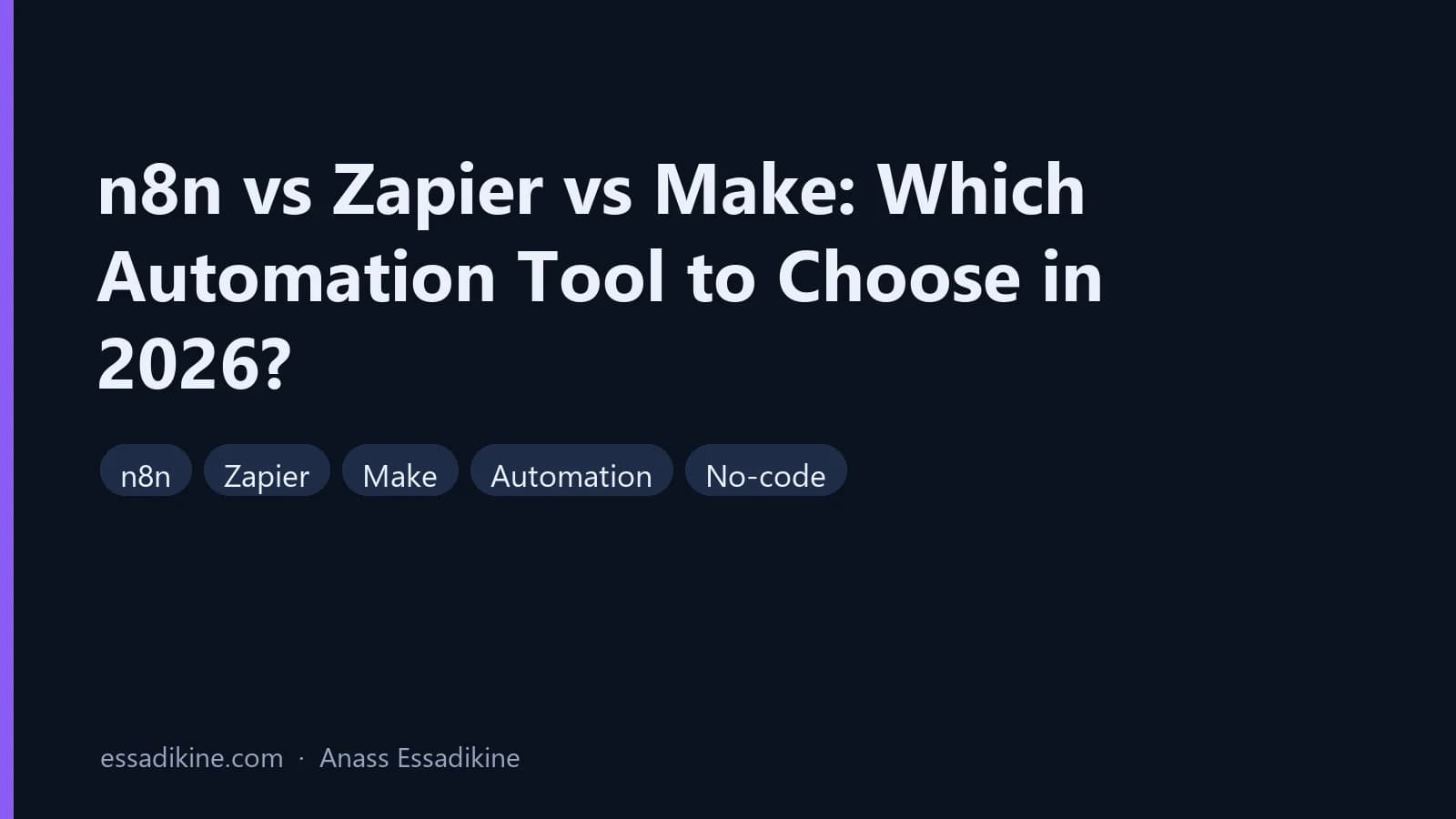 n8n vs Zapier vs Make : quel outil d'automatisation choisir en 2026 ?