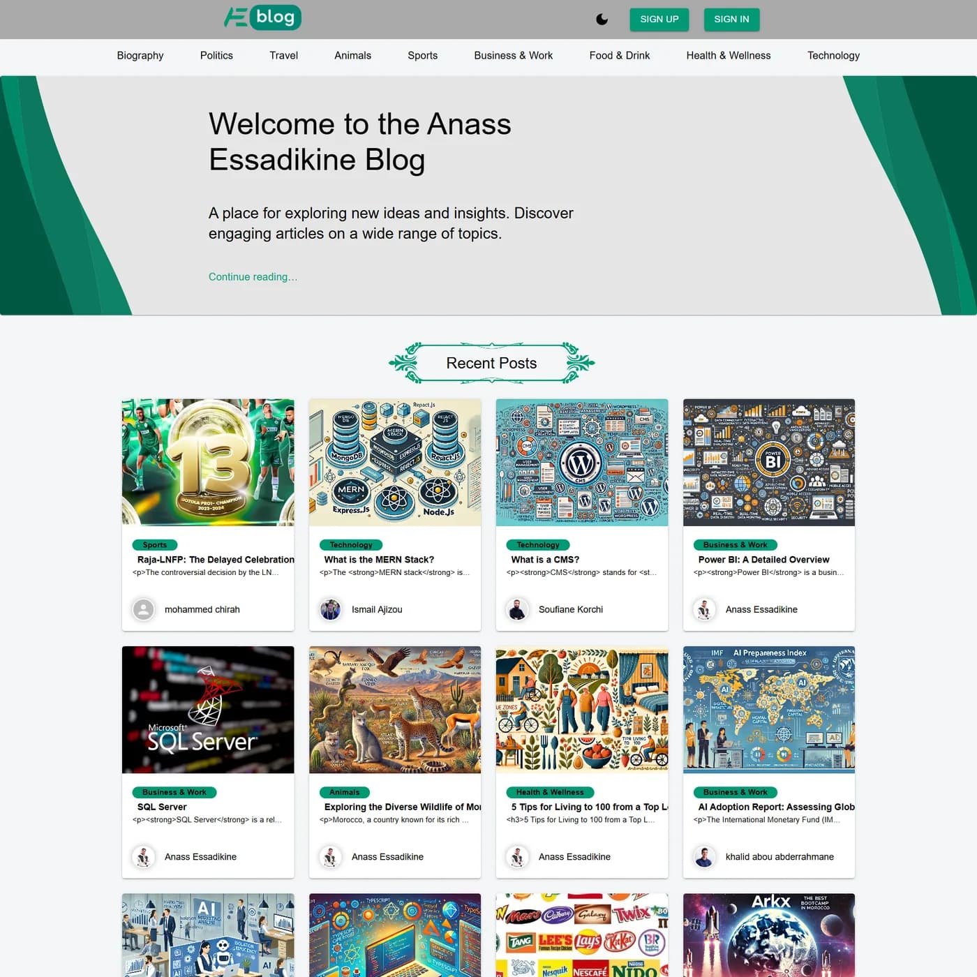Blog Management Application preview