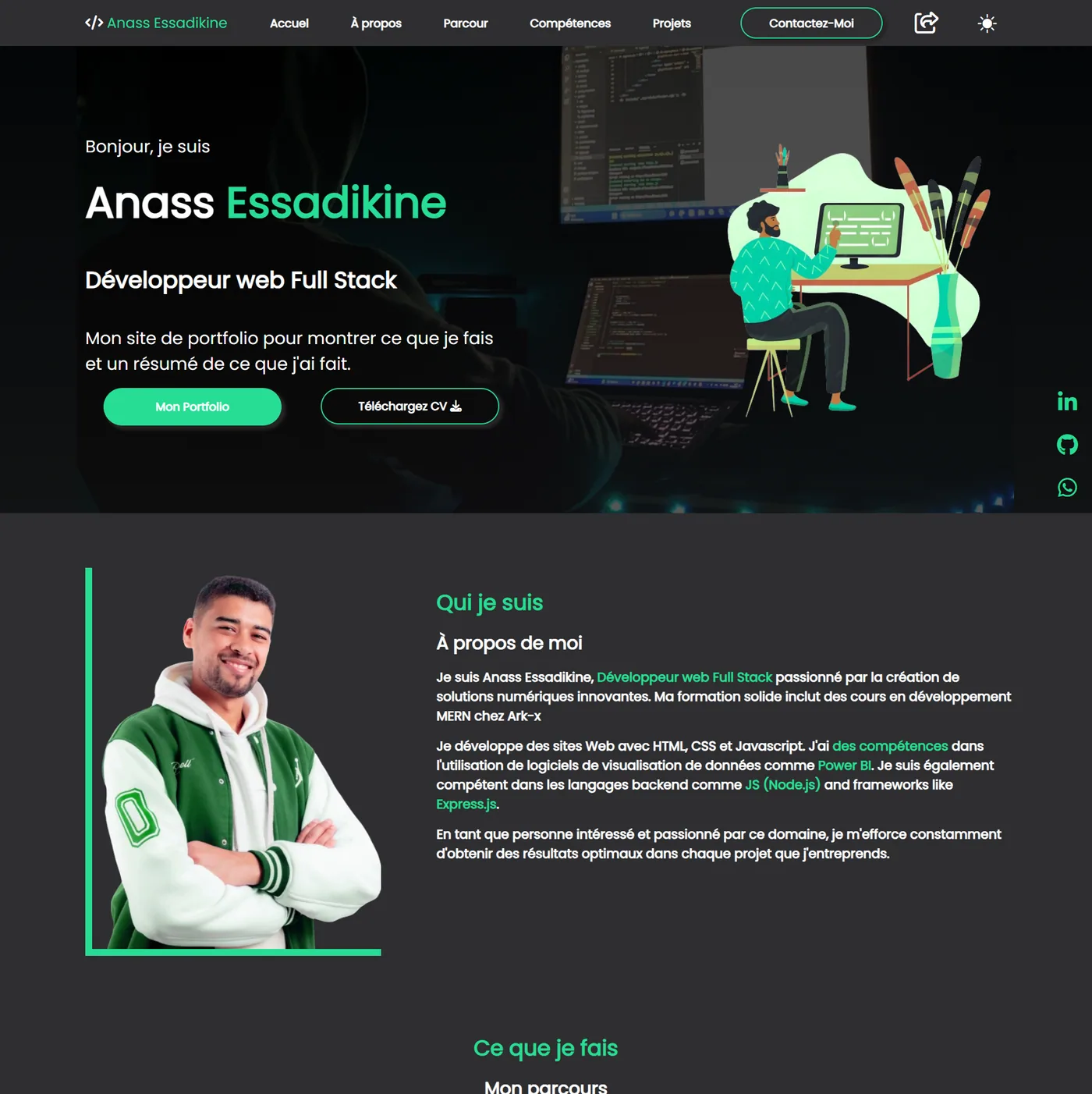 Personal Portfolio — Developer Website preview