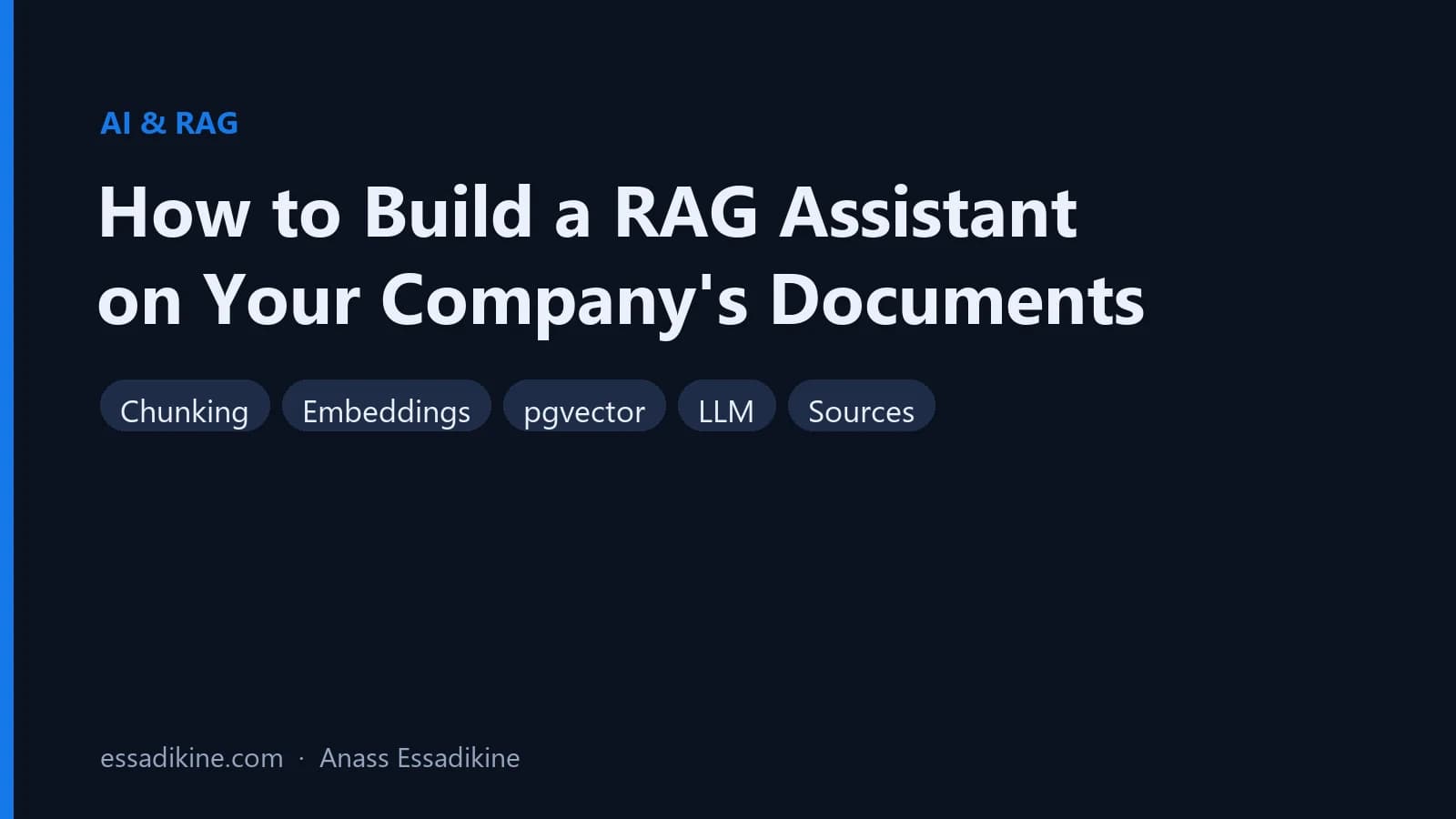 How to Build a RAG Assistant on Your Company's Documents