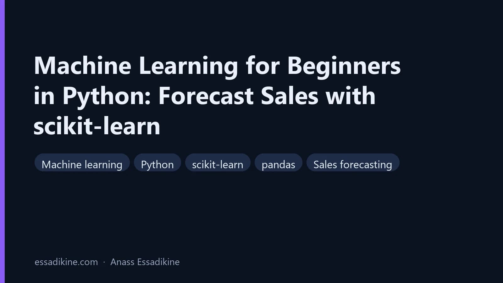 Machine Learning for Beginners in Python: Forecast Sales with scikit-learn